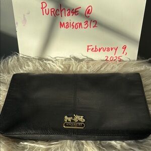 Coach Black Leather Clutch
